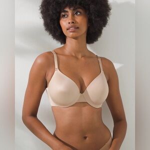 Soma VANISHING BACK Full Coverage Bra Beige Size 36D